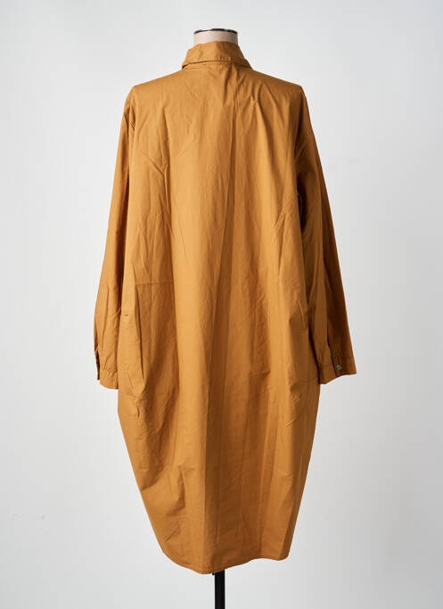 Rochie midi mâneci lungi mâneci lungi maro BLANC BOHEME femme