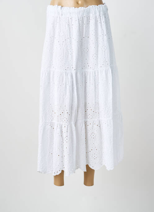 Fustă lungă alb BLANC BOHEME femeie