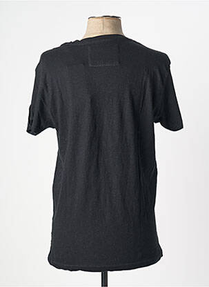 Tricou croială dreaptă mâneci scurte negru DEELUXE bărbat