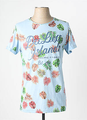 Tricou croială cambrată mâneci scurte albastru DEELUXE bărbat