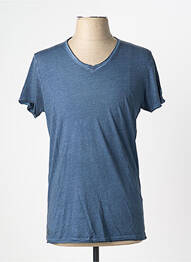 Tricou croială cambrată mâneci scurte albastru DEELUXE homme