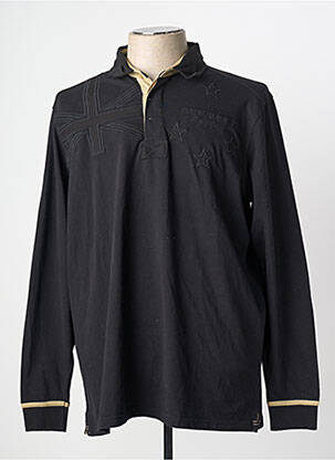 Polo mâneci lungi mâneci lungi negru CLASSIC ALL BLACKS bărbat