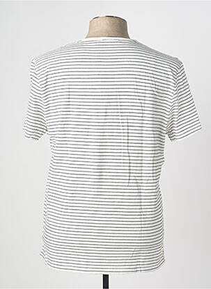Tricou croială cambrată mâneci scurte alb DEELUXE bărbat