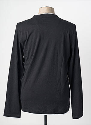 Tricou croială dreaptă mâneci lungi negru DEELUXE bărbat