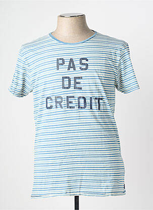 Tricou croială dreaptă mâneci scurte albastru ONE OF A KIND bărbat