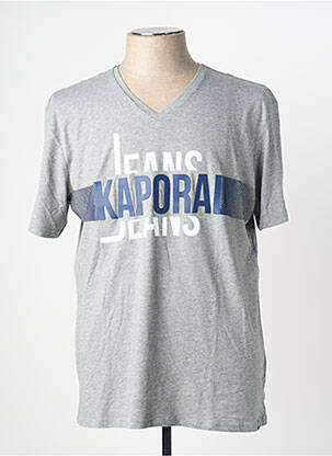 Tricou croială dreaptă mâneci scurte gri KAPORAL bărbat