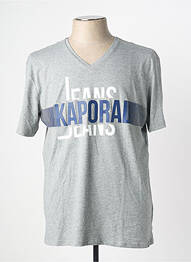 Tricou croială dreaptă mâneci scurte gri KAPORAL homme