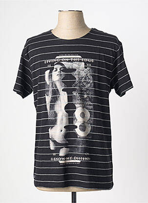 Tricou elasticitate mâneci scurte negru DEELUXE bărbat