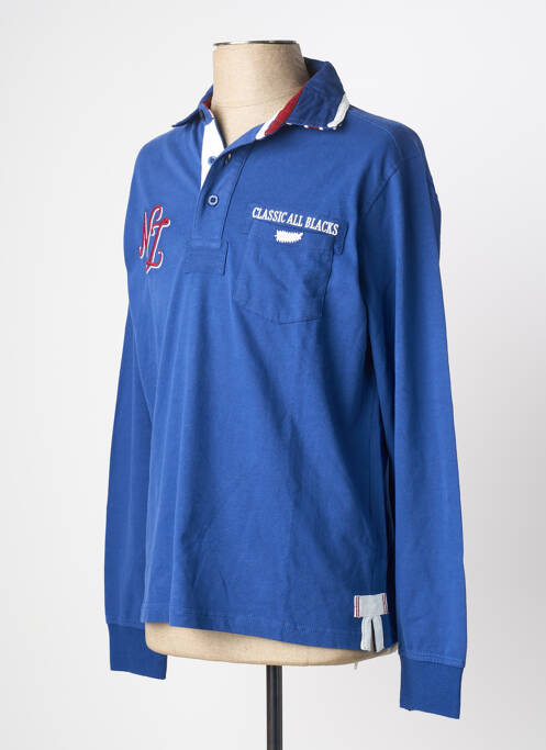 Polo albastru CLASSIC ALL BLACKS bărbat