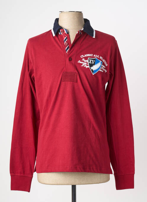 Polo roșu CLASSIC ALL BLACKS bărbat