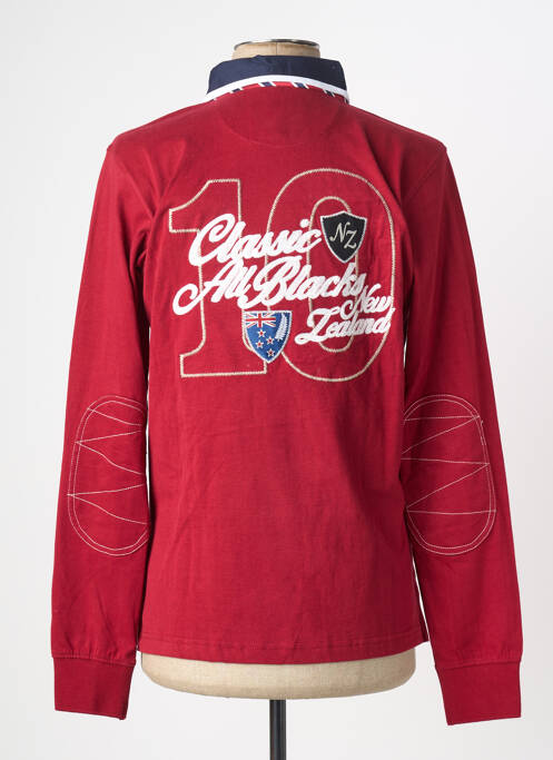 Polo roșu CLASSIC ALL BLACKS bărbat