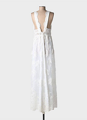Rochie lungă fără mâneci fără mâneci bej IBIMODA femeie