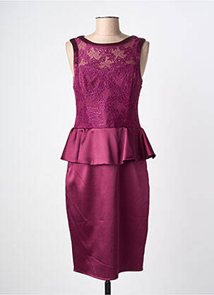 Rochie midi închidere cu fermoar la spate fără mâneci violet ASCIA femme