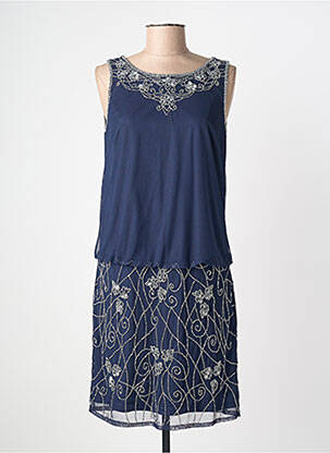 Rochie midi fără mâneci fără mâneci albastru MARFIL femeie