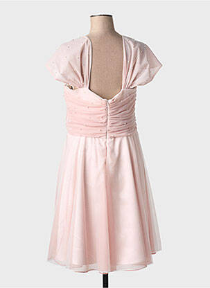 Rochie midi mâneci scurte mâneci scurte roz ASCIA femeie