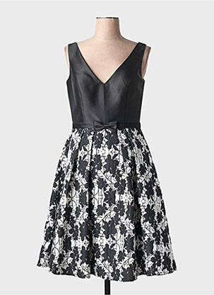 Rochie midi imprimeu floral fără mâneci negru MARFIL femeie