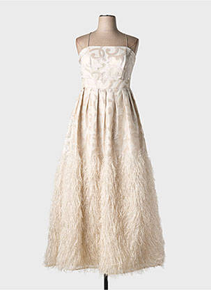 Rochie lungă bej SONIA PENA femeie