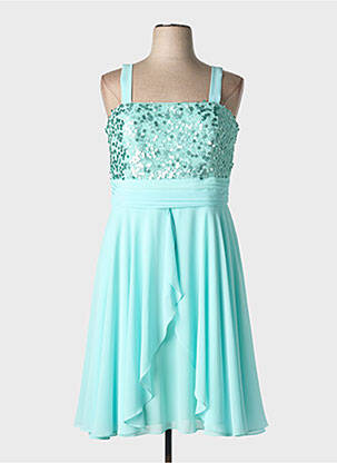 Rochie midi țesătură crep fără mâneci albastru ASCIA femme