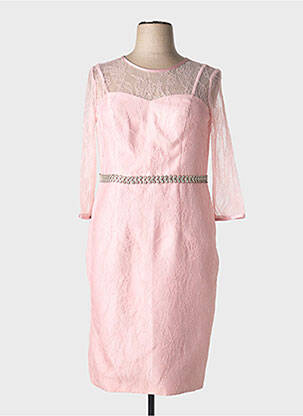 Rochie midi mâneci lungi mâneci lungi roz MARFIL femeie