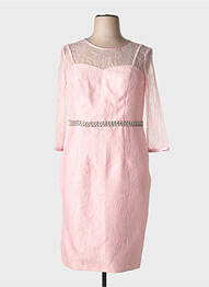 Rochie midi mâneci lungi mâneci lungi roz MARFIL femme