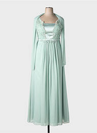 Rochie lungă țesătură crep fără mâneci verde LAUTINEL PARIS femme