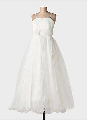 Rochie lungă bretele subțiri bretele subțiri bej CHRISTELLA fille