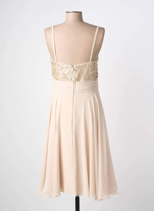 Rochie midi țesătură crep fără mâneci bej ASCIA femme