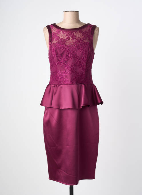 Rochie midi închidere cu fermoar la spate fără mâneci violet ASCIA femme