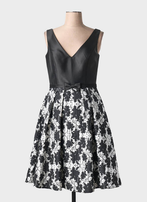 Rochie midi imprimeu floral fără mâneci negru MARFIL femme