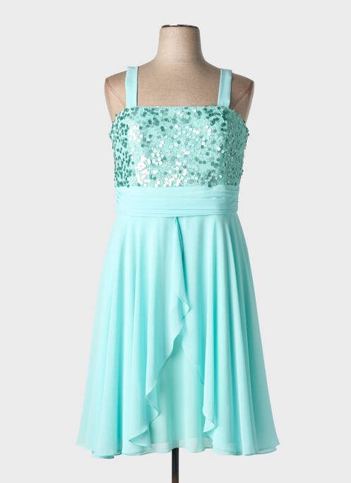 Rochie midi țesătură crep fără mâneci albastru ASCIA femme