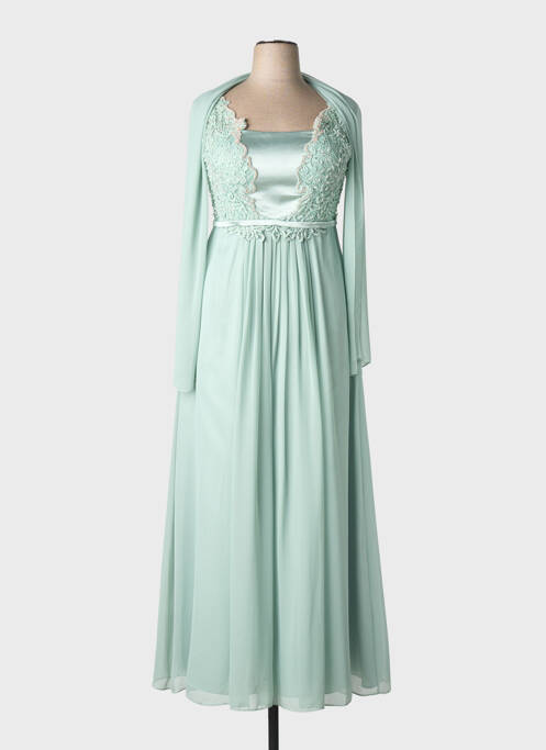 Rochie lungă țesătură crep fără mâneci verde LAUTINEL PARIS femme