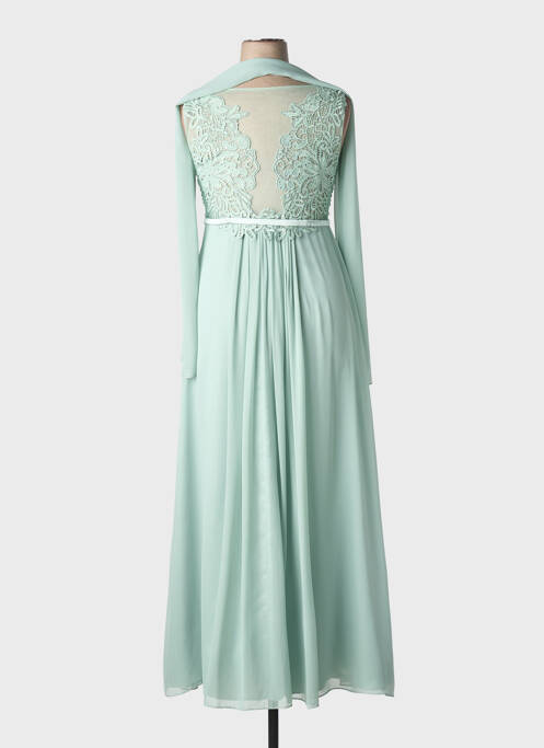 Rochie lungă țesătură crep fără mâneci verde LAUTINEL PARIS femme