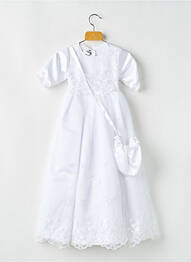 Rochie midi căptușeală mâneci scurte alb CHRISTELLA fille