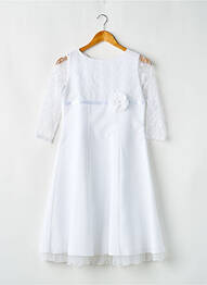 Rochie midi închidere cu fermoar la spate mâneci lungi alb BIAN CORELLA fille
