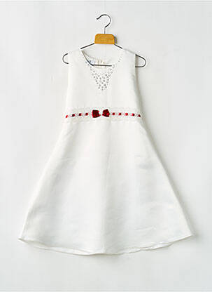 Rochie midi alb ESTHER fată