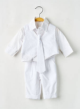 Set pantaloni talie elastică alb CHRISTELLA băiat