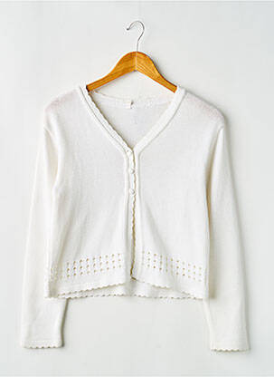 Vestă cu mâneci lungi alb BIAN CORELLA fată