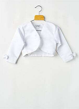 Bolero alb ESTHER fată