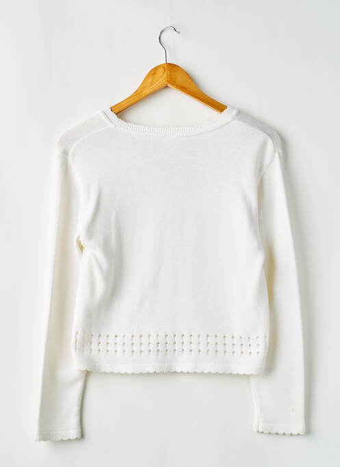 Vestă cu mâneci lungi alb BIAN CORELLA fată