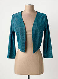 Bolero efect material satinat albastru LAUTINEL PARIS femme