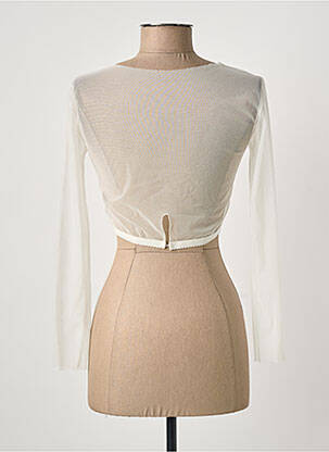 Top guler rotund mâneci lungi bej BIANCO EVENTO femeie