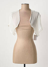 Bolero mâneci scurte bej ASCIA femme