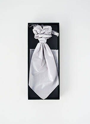 Cravată efect material satinat argintiu CAVALIERE CEREMONY homme