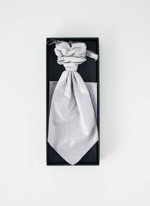 Cravată efect material satinat argintiu CAVALIERE CEREMONY homme