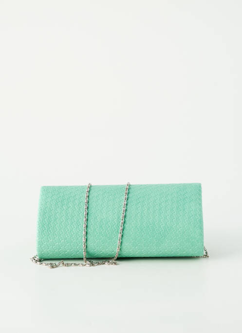 Geantă închidere cu rabat clipsat formă dreptunghiulară verde ETERNEL femme