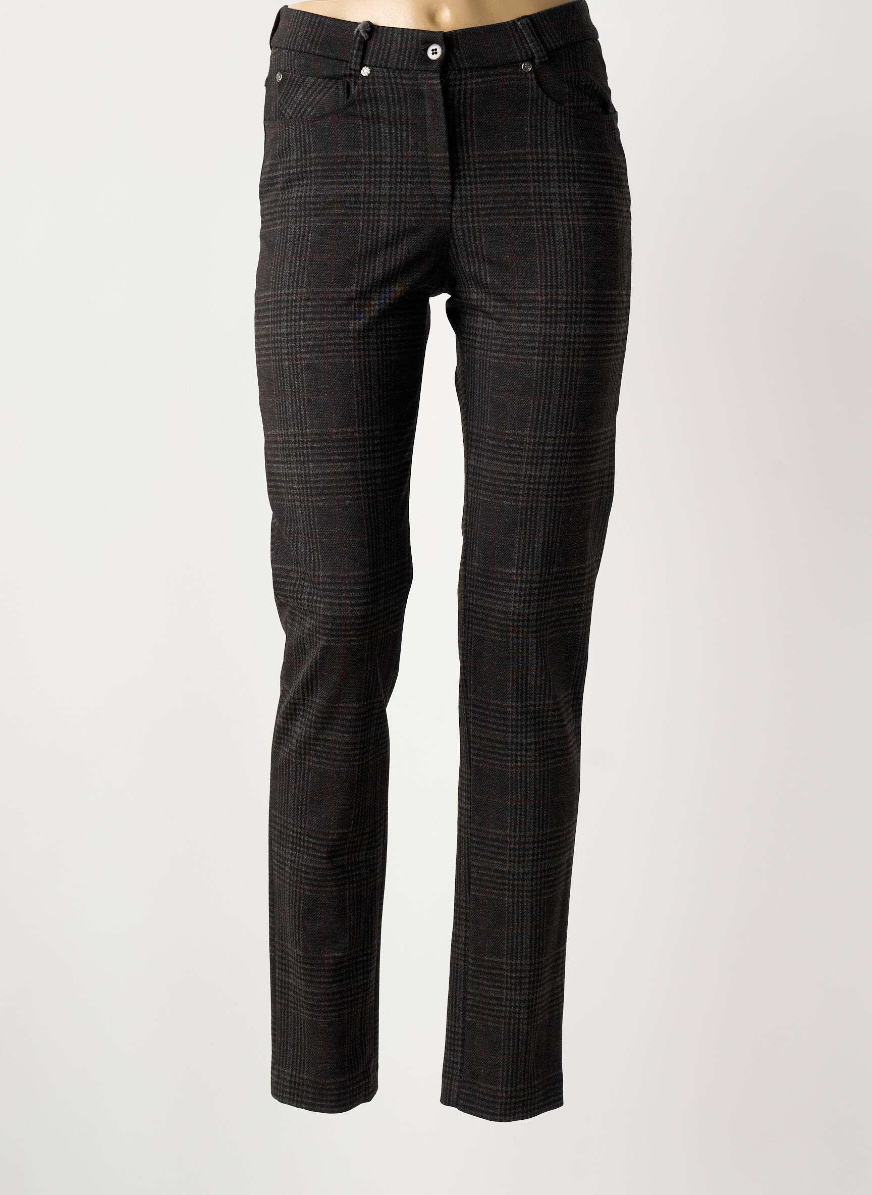 Pantalon slim elasticitate mărime normală gri GUY DUBOUIS femeie
