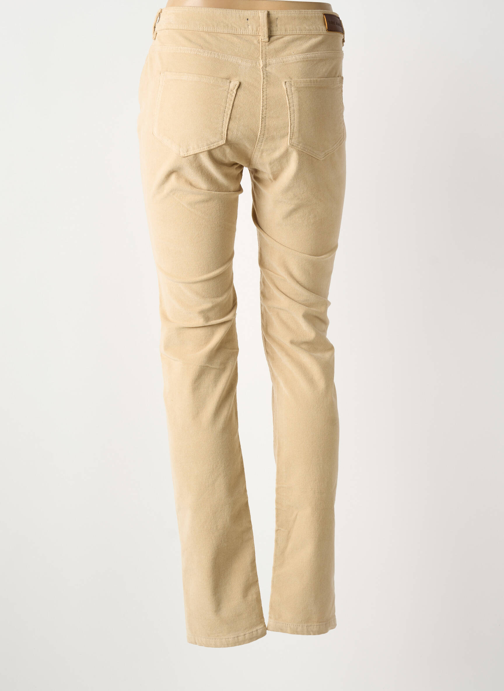 Pantalon slim talie înaltă talie înaltă bej SAINT JAMES femeie