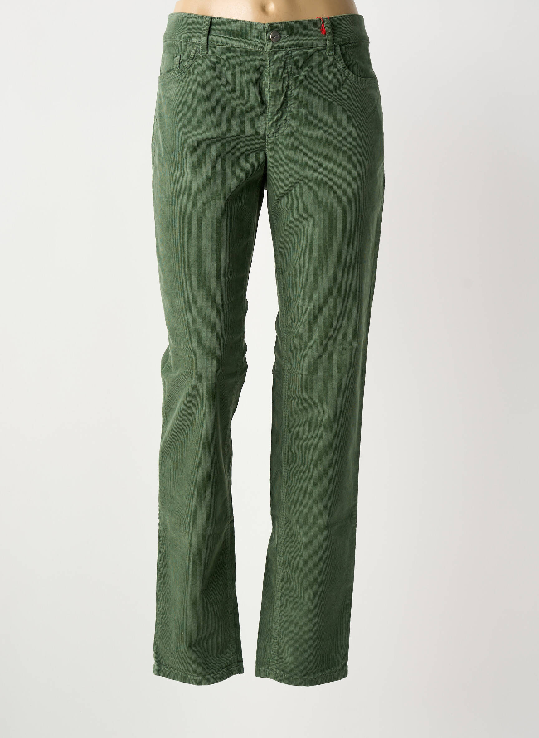 Blugi cu croială slim elasticitate talie joasă verde ASCARI femeie