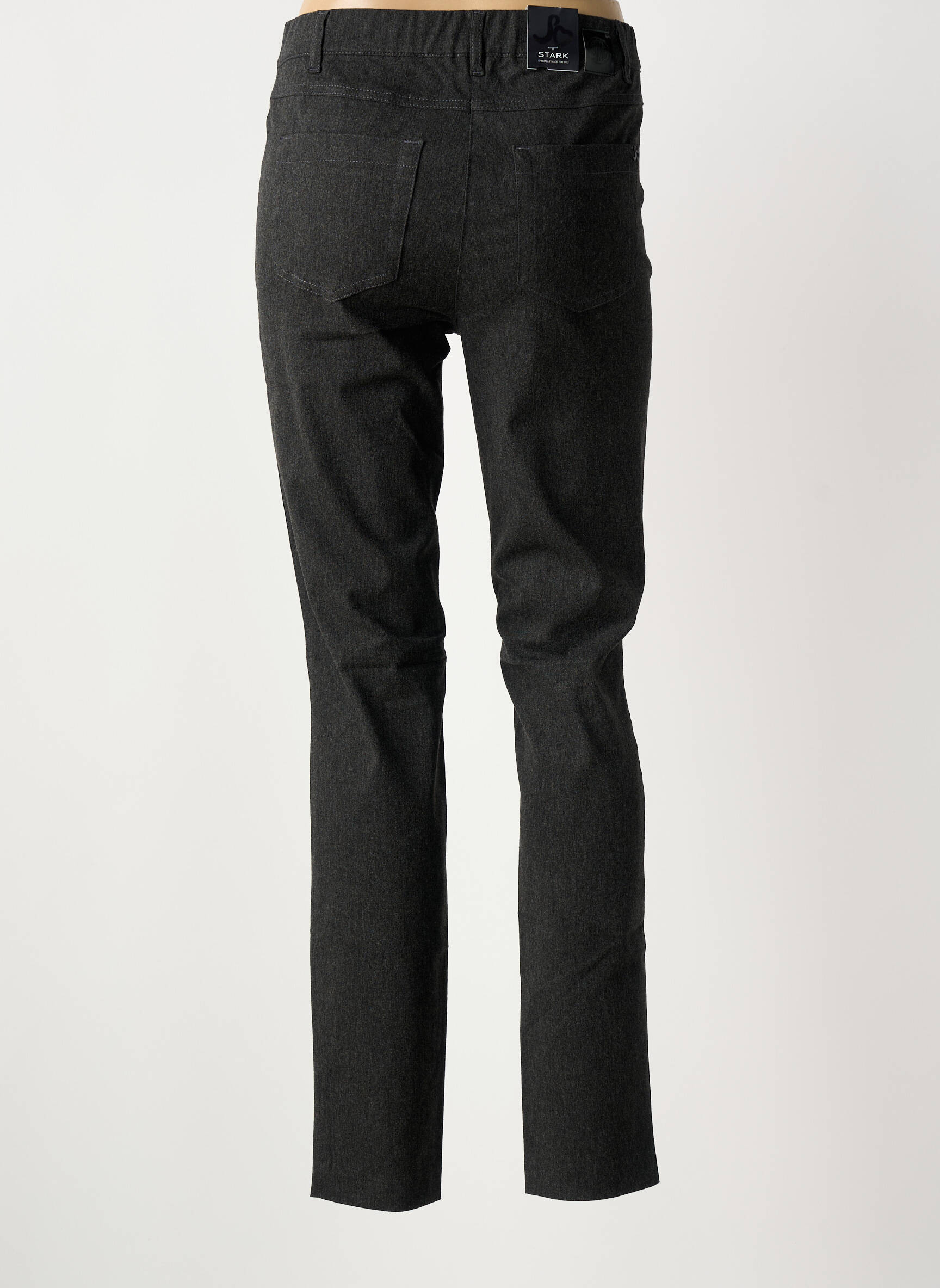 Pantalon slim talie elastică mărime normală gri STARK femeie