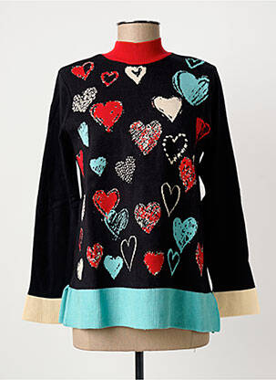 Pulover croială cambrată mâneci lungi negru TINTA STYLE femeie